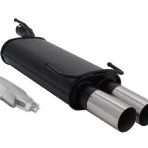 Novus Sportauspuff für Opel Astra F / Opel Kadett E 2x76mm RL-Design