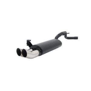 Novus Edelstahl Sportauspuff für Audi A3 / Seat Leon / VW Golf 4 / VW New Beetle 2x76mm DTM