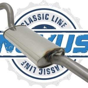 Novus Classic Line Edelstahl Endschalldämpfer für Audi 80 90 2.0/2.2/2.3