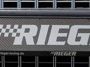 Rieger Kennzeichenauflage aus ABS/Carbon-Look für Audi (S-) Grill (164012 / 211249 /  211228)