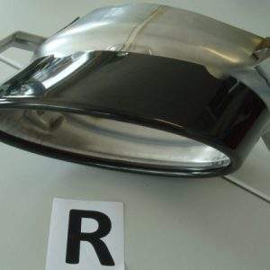 Endrohrblende rechts, schwarz, 185x120mm oval f. Heckeinsatz 55470/99126/88018/55549/99137/88027