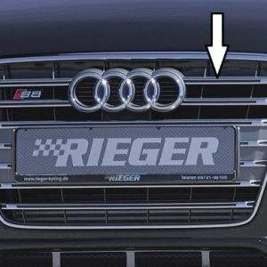 Kühlergrill Audi S5 (B8) platinumgrau inkl S5-Logo incl. Kennzeichenaussparung, ohne Aussp. für PDC