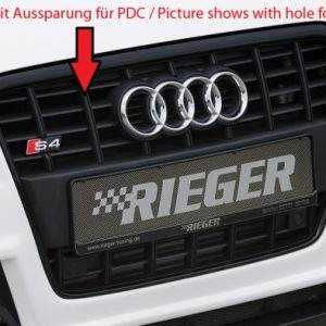 Kühlergrill Audi S4 (B8), schwarz incl. Kennzeichenauflage und S4-Emblem
