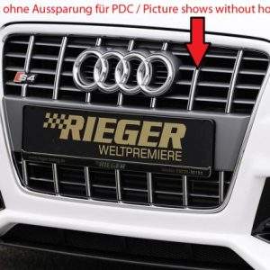 Kühlergrill Audi S4 (B8), platiniumgrau incl. Kennzeichenauflage und S4-Emblem