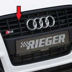 Kühlergrill Audi S4 (B8), schwarz incl. Kennzeichenauflage und S4-Emblem