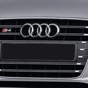 Kühlergrill Audi S4 (B8) platinumgrau,inkl S4-Logo inkl. Kennzeichenaussparung, ohne Aussp. für PDC