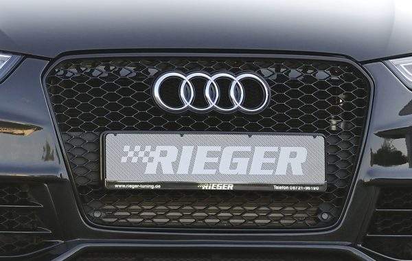 Kühlergrill Audi RS4 (B8), schwarz glänzend R-T94, Facelift , ohne Kennzeichenauflage