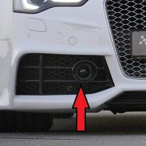 Lufteinlassblende, für Fzg. mit Abstandsradar rechts, (schwarz glänzend),  Audi A5 (B8) Facelift