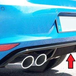 Orig. VW Golf 7 R  Heckeinsatz schwarz glänzend für orig Doppelendrohr links/rechts je 2x 115x85mm