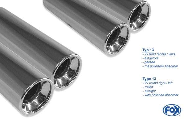 Mercedes SLK Typ 171 - 4/6 Zylinder Endschalldämpfer rechts/links - 2x90 Typ 13 rechts/links – Bild 8
