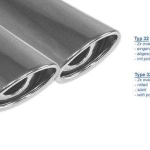 BMW E60/E61 535d Endschalldämpfer - 2x88x74 Typ 33