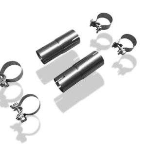 Audi 200 Typ 44Q quattro Adapter für die Montage auf die originalen Katalysatoren 55,5/60,5 inkl. Schellen (180/160mm lang)