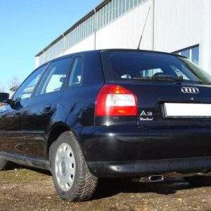 Audi A3 Typ 8L quattro Endschalldämpfer Ausgang rechts/links Ø 63,5mm - 130x50 Typ 52 rechts/links