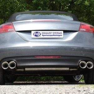 Audi TT 8J - 3,2 V6 Endschalldämpfer rechts/links - 2x100 Typ 17 rechts/links seitlich versetzt