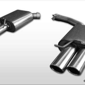 Audi A5 8T Coupe + S-Line Endschalldämpfer rechts/links zweiflutig inkl. Y-Adapterrohr Ø55mm innen - 2x88x74 Typ 32 rechts/links