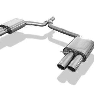 Audi A4 B8 Limousine/ Avant + S-Line Endschalldämpfer rechts/links zweiflutig inkl. Y-Adapterrohr Ø55mm innen - 2x88x74 Typ 32 rechts/links