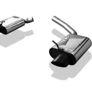 Audi A5 8T Sportback Facelift mit RS5 Stoßstange Endschalldämpfer rechts/links - mit 115x85 Typ 38 scharfkantig, Deckel und Endrohr schwarz lackiert (nicht sichtbar - bläst durch das originale Endrohr)