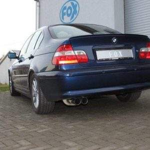 BMW E46 320/ 323/ 328 Endschalldämpfer einflutig auf original MSD - 2x76 Typ 10