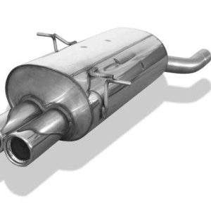 BMW E46 320/ 323/ 328 Endschalldämpfer einflutig auf original MSD - 2x76 Typ 13