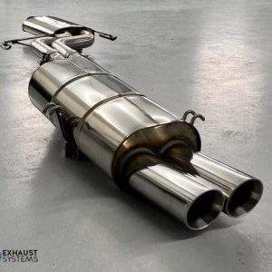 BMW E32 740i Endschalldämpfer und Vorschalldämpfer Ø2x63,5mm inkl. Montagematerial - 2x76 Typ 25