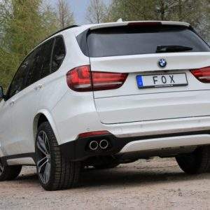 BMW X5 F15 Endschalldämpfer quer Ausgang rechts/links, Eingang doppelflutig - 2x80 Typ 16 rechts/links
