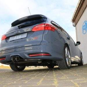 Ford Focus III ST Turnier Diesel Endschalldämpfer quer Ausgang mittig - 2x100 Typ 25 mittig