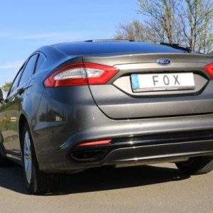 Mondeo V Schrägheck/ Turnier/ Stufenheck Endschalldämpfer quer Ausgang rechts/links - Ausgang der Endrohre in der originalen Stoßstange