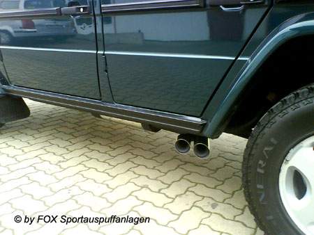 Mercedes G-Klasse - 463 (ohne Trittbrett) Endschalldämpfer Ausgang seitlich - 2x80 Typ 14 – Bild 2