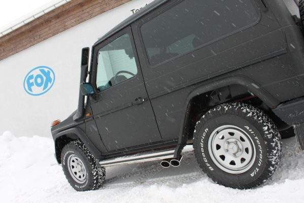 Mercedes G-Klasse - 463 (mit Trittbrett) Endschalldämpfer Ausgang seitlich - 2x115x85 Typ 38 (2x nach links abgeschrägt) – Bild 3