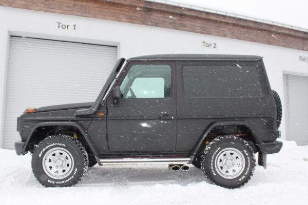 Mercedes G-Klasse - 463 (mit Trittbrett) Endschalldämpfer Ausgang seitlich - 2x115x85 Typ 38 (2x nach links abgeschrägt) – Bild 5