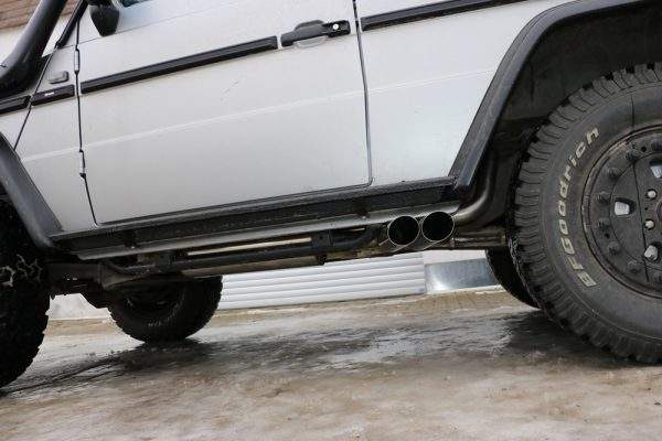 Mercedes G-Klasse Cabrio - 463 (ohne Trittbrett) Endschalldämpfer Ausgang seitlich  - 2x80 Typ 14 – Bild 5