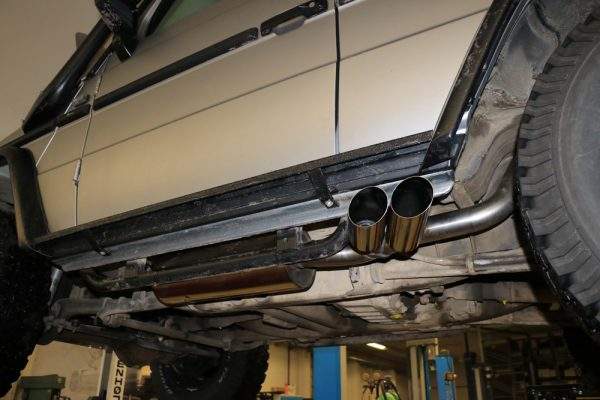 Mercedes G-Klasse Cabrio - 463 (ohne Trittbrett) Endschalldämpfer Ausgang seitlich  - 2x80 Typ 14 – Bild 6