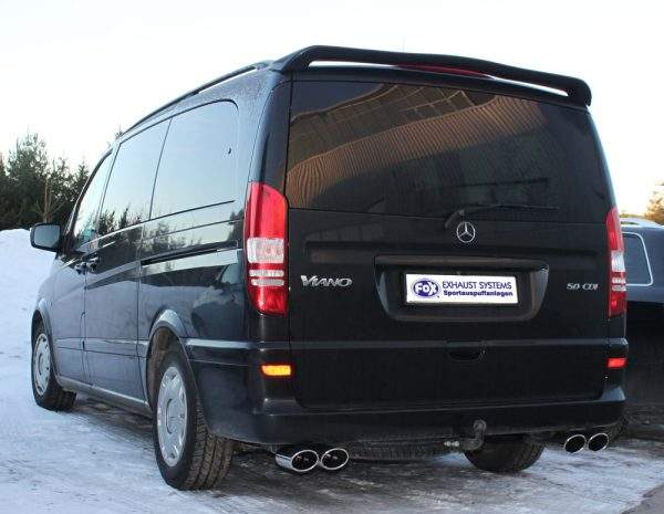 Mercedes Vito/ Viano - W639 (nicht Compact) Endschalldämpfer quer Ausgang rechts/links  - 2x88x74 Typ 32 rechts/links – Bild 5