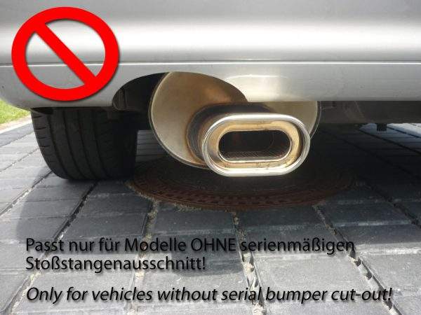 Mercedes SL Typ R129 Endschalldämpfer Ø70mm - 160x80 Typ 53 - Nur für Modelle mit serienmäßiger Steckverbindung! (kein Flansch!) – Bild 3