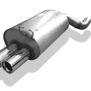 Mercedes SL Typ R129 Endschalldämpfer Ø70mm - 2x80 Typ 13 - Nur für Modelle mit serienmäßiger Steckverbindung! (kein Flansch!)