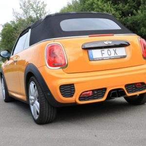 Mini Cooper S - F56 & F57 Endschalldämpfer Ausgang mittig - 2x95x78 Typ 68 Schwarz