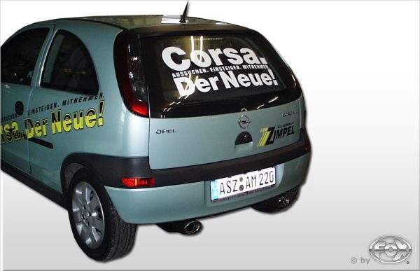 Opel Corsa C Endschalldämpfer Ausgang rechts/links - 115x85 Typ 33 rechts/links