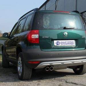 Skoda Yeti 5L - 4x4 Endschalldämpfer Ø70mm - 2x80 Typ 17