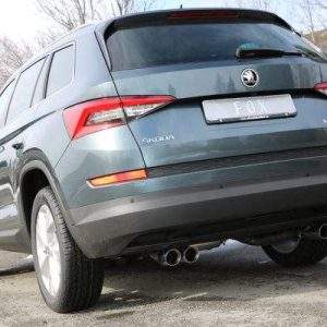 Skoda Kodiaq 4x4 Endschalldämpfer quer - 2x80 Typ 25 rechts/links - Endrohre unter der Stoßstange