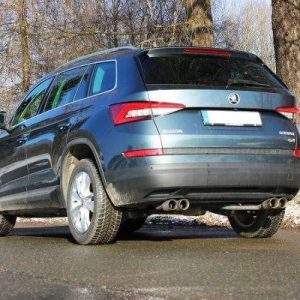 Skoda Kodiaq 4x4 Endschalldämpfer quer - 2x80 Typ 25 rechts/links - Endrohre in der Stoßstange