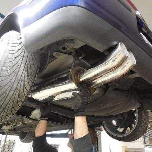 VW Golf III + IV Cabriolet Endschalldämpfer - 2x76 Typ 18