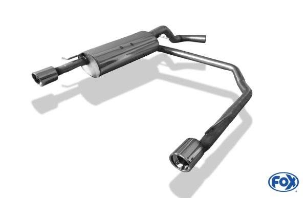 VW Golf IV Endschalldämpfer Ausgang rechts/links Ø63,5mm - 1x90 Typ 17 rechts/links R32 Design