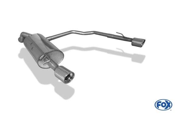 VW Golf IV Endschalldämpfer Ausgang rechts/links Ø63,5mm - 1x90 Typ 17 rechts/links R32 Design – Bild 2