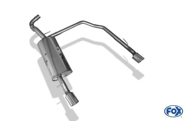 VW Golf IV Endschalldämpfer Ausgang rechts/links Ø63,5mm - 1x90 Typ 17 rechts/links R32 Design – Bild 3