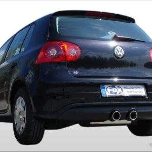 VW Golf V TSI Endschalldämpfer Ausgang mittig R32-Design - 2x90 Typ 16 mittig