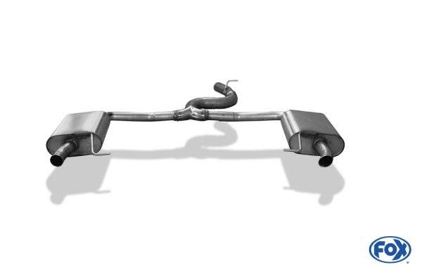 VW Golf VII Variant R - 4-Motion Endschalldämpfer rechts/links - Austritt der Endrohre in den originalen Endrohrblenden – Bild 2