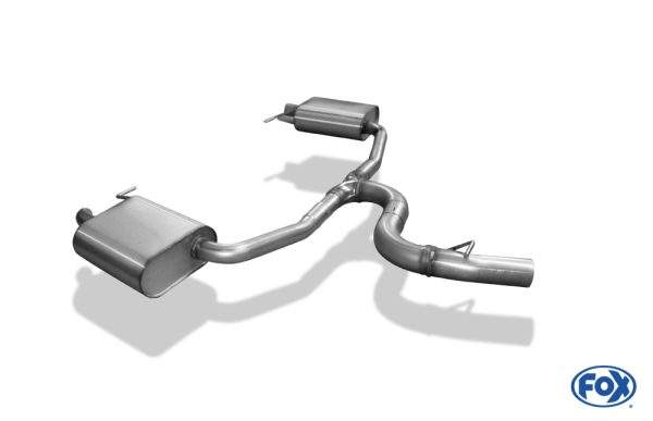 VW Golf VII Variant R - 4-Motion Endschalldämpfer rechts/links - Austritt der Endrohre in den originalen Endrohrblenden – Bild 3