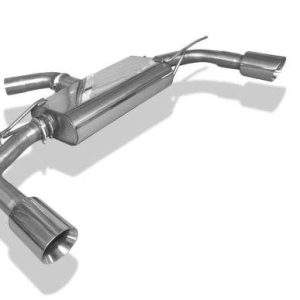 VW Beetle 16 R-Paket (5C) Coupe & Cabrio - Starre Hinter. Endschalldämpfer Ausgang rechts/links - 1x100 Typ 25 rechts/links