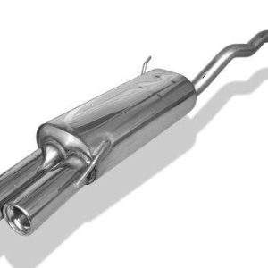 VW Bus T4 Syncro Endschalldämpfer inkl. Verbindungsrohr mit Halter - 2x80 Typ 13