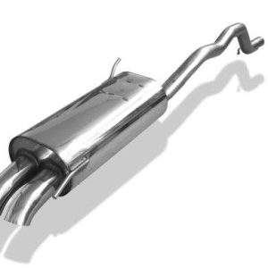 VW Bus T4 Syncro Endschalldämpfer inkl. Verbindungsrohr mit Halter - 2x63 Typ 28